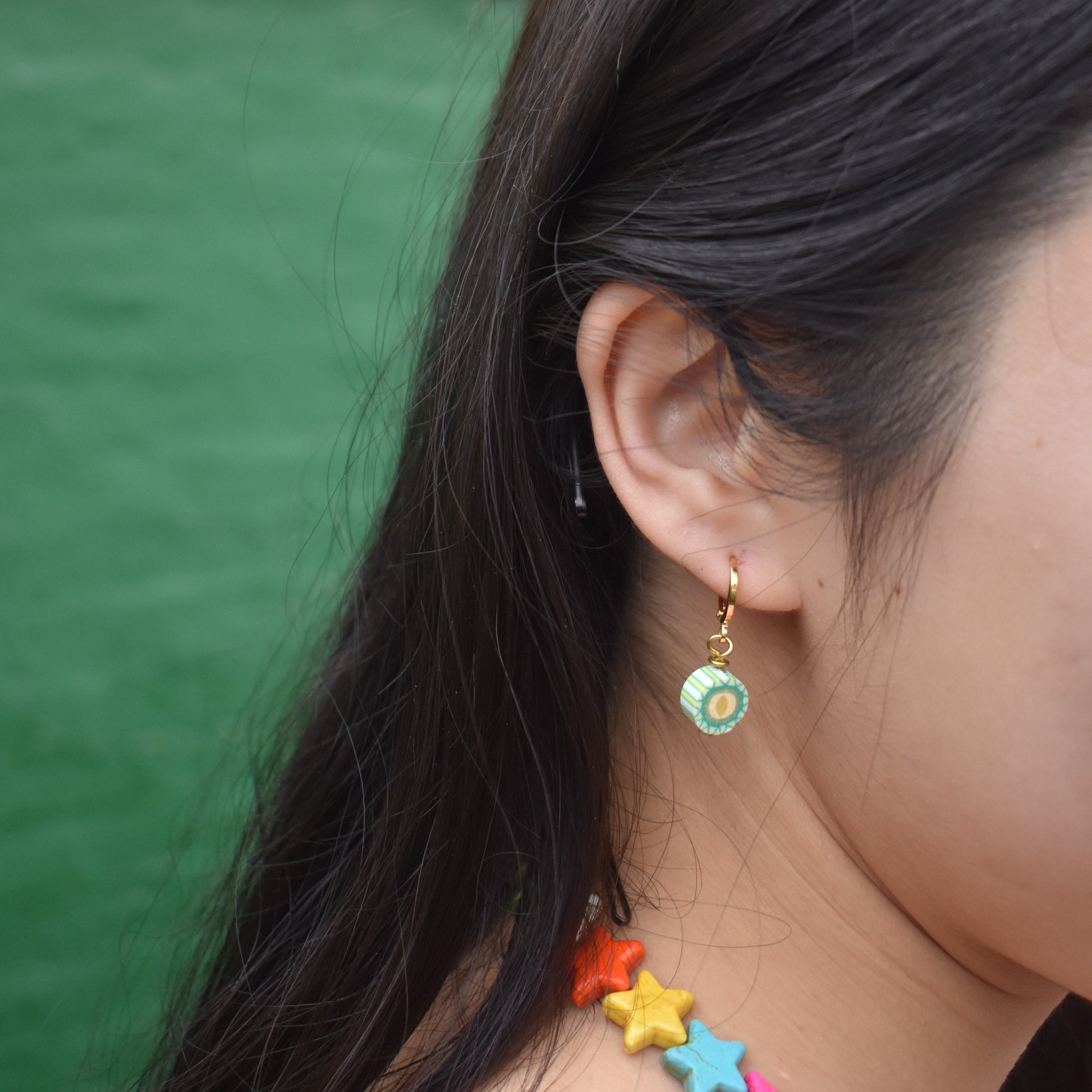Cantaloupe Melon Earrings, Novelty Fruit Earrings | by Ifemi Jewels-1