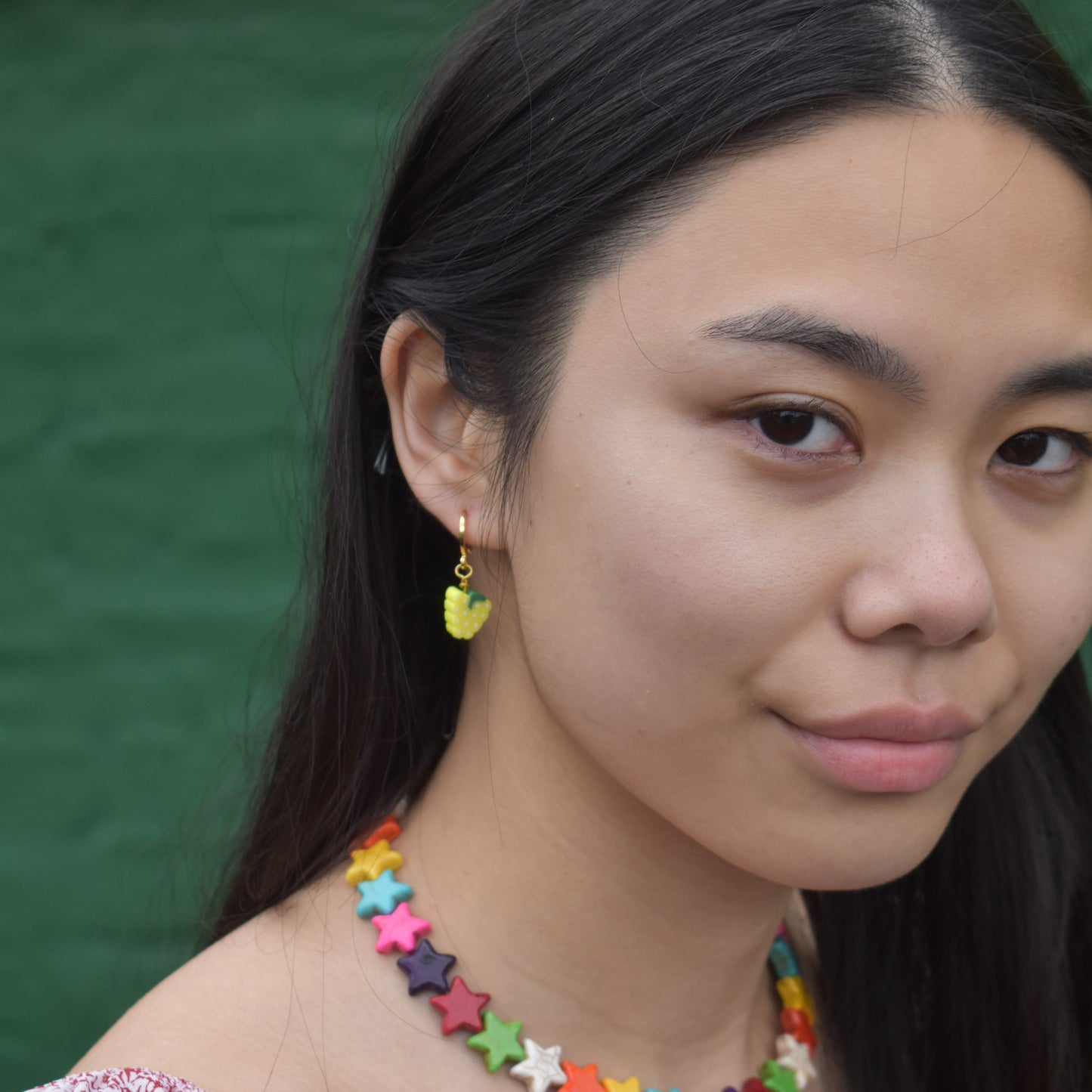 White grape fruit huggie earrings | by Ifemi Jewels-3