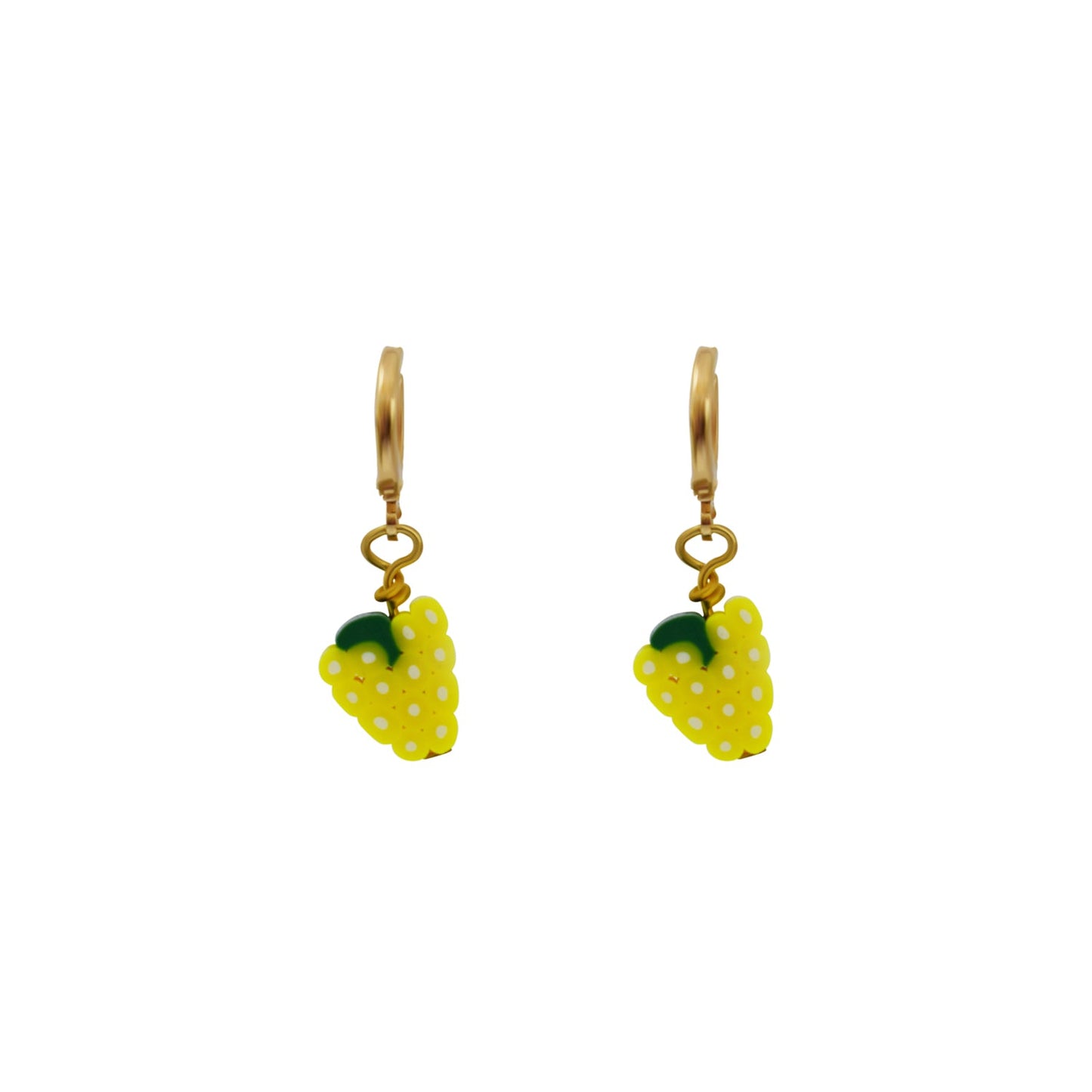 White grape fruit huggie earrings | by Ifemi Jewels-2