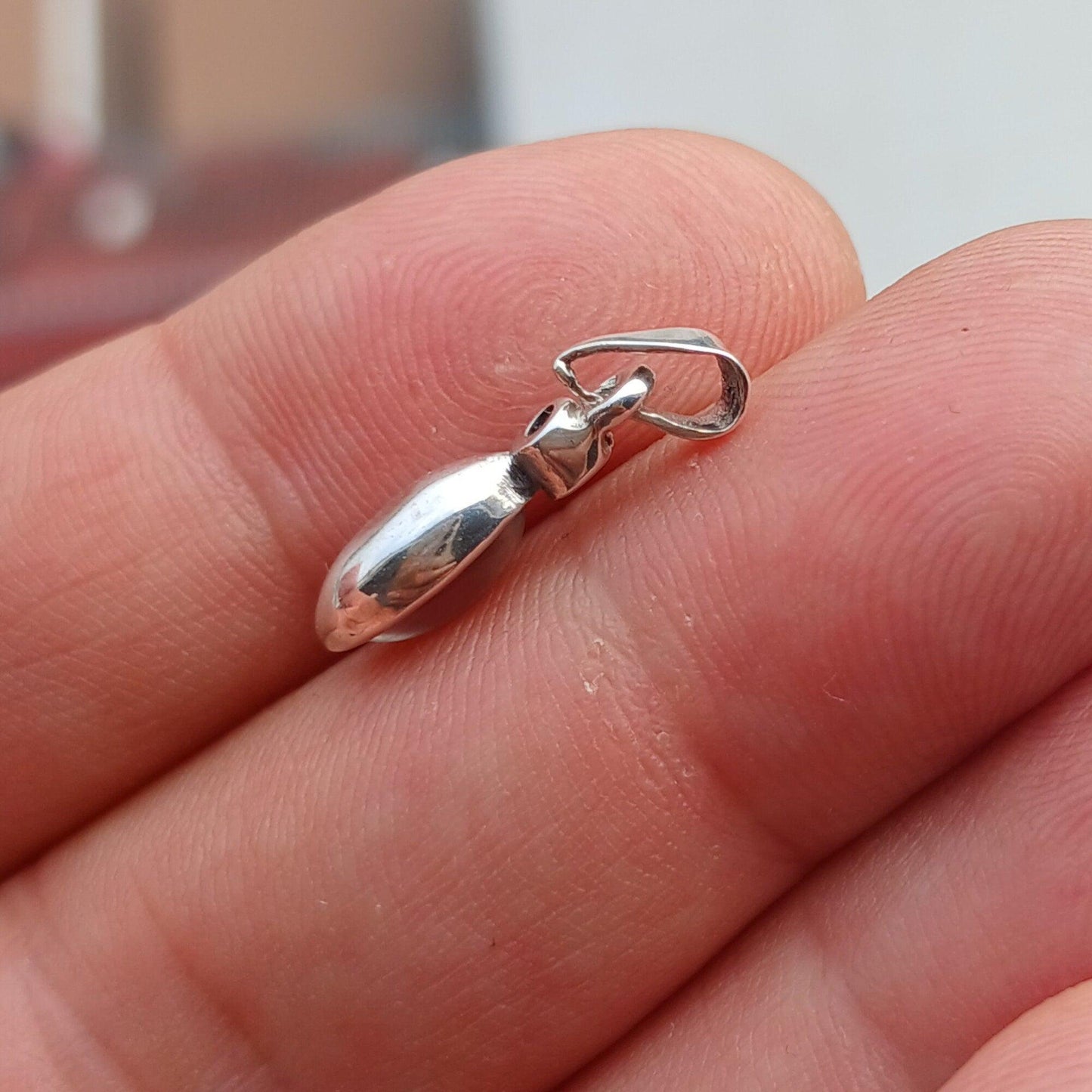 Pretty Moonstone Pendant, Charm Pendant, Sterling Silver Pendant, Moonstone Necklace, Ceylon Moonstone and 1 CZ, gift for her, Moonstone Charm-4