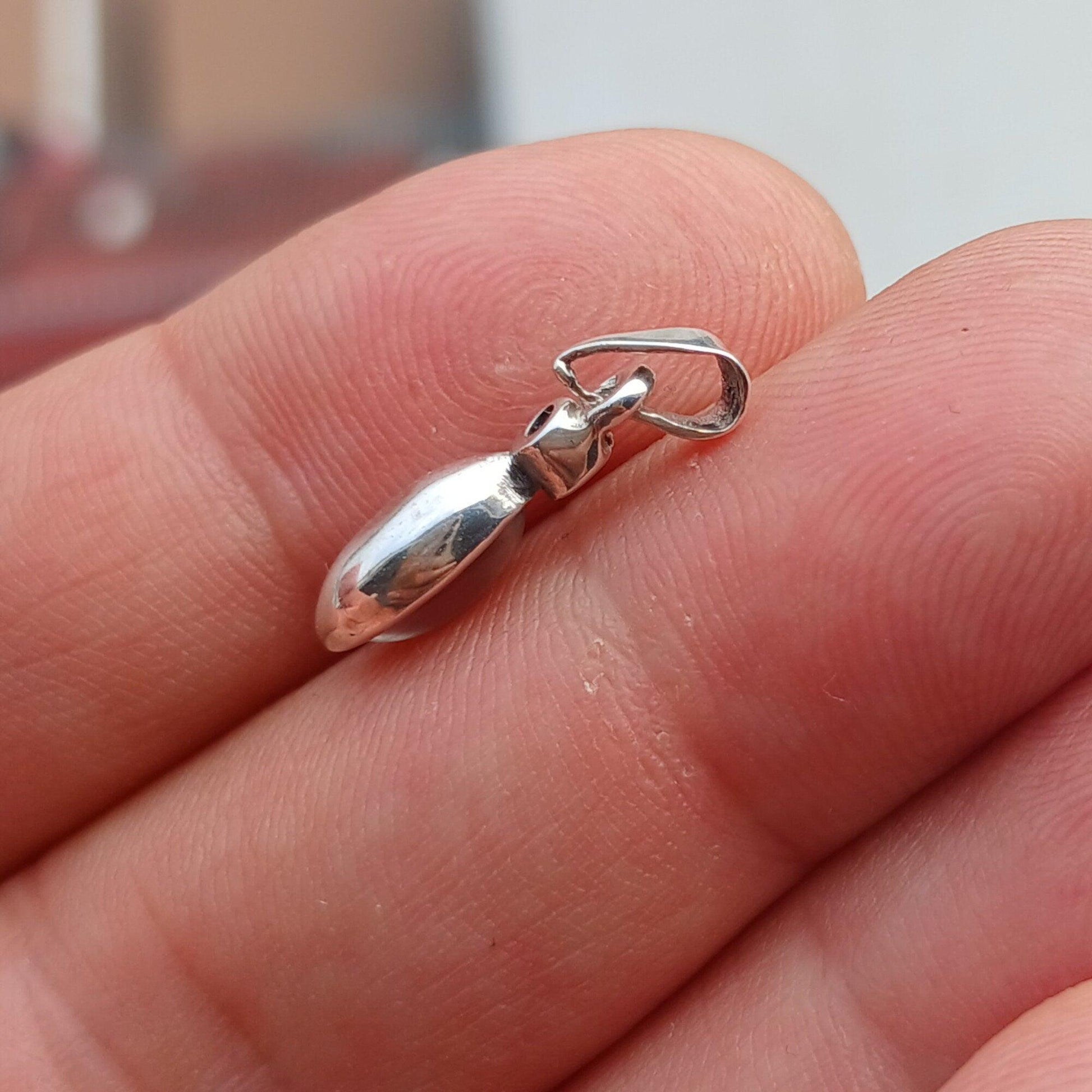 Pretty Moonstone Pendant, Charm Pendant, Sterling Silver Pendant, Moonstone Necklace, Ceylon Moonstone and 1 CZ, gift for her, Moonstone Charm-4