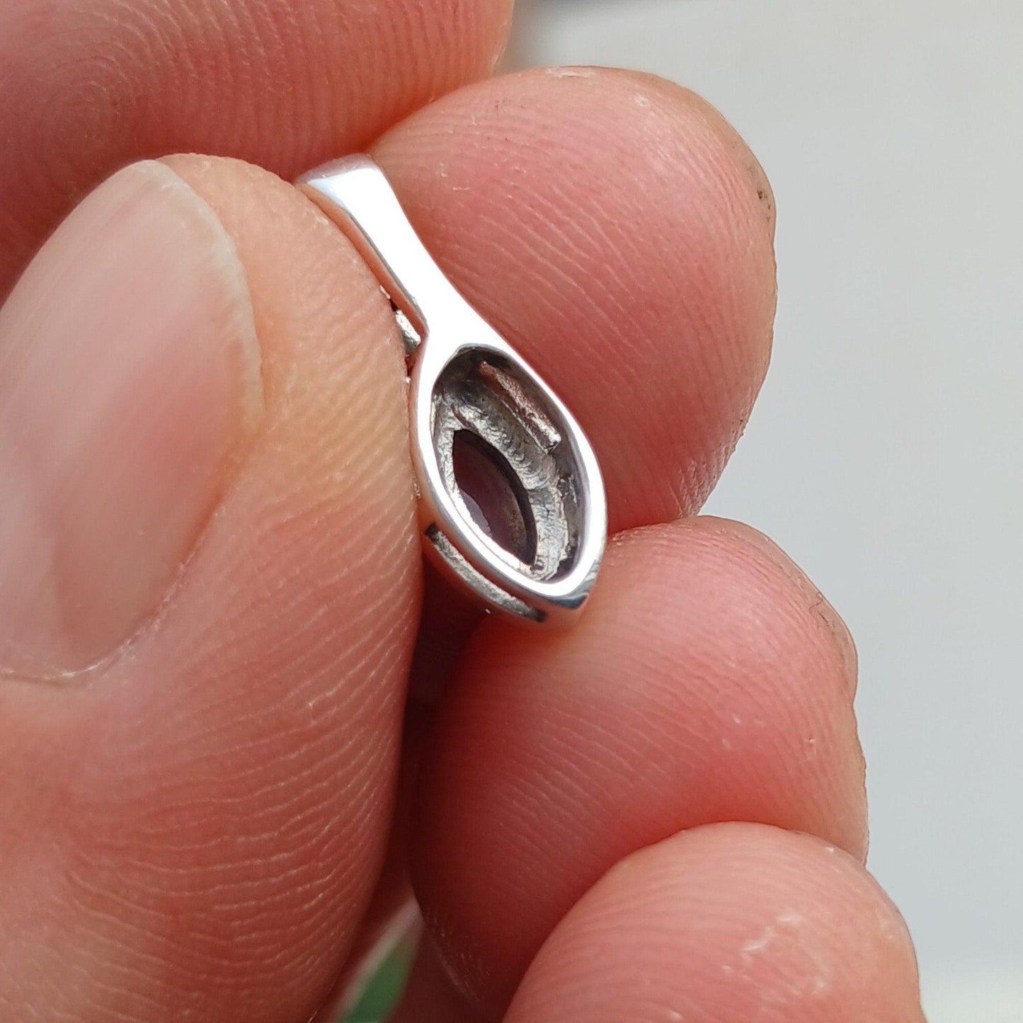 Moonstone Pendant, Charm Pendant, Sterling Silver Pendant, Moonstone Necklace, Ceylon Moonstone and 3 CZ, gift for her, Moonstone Charm-1